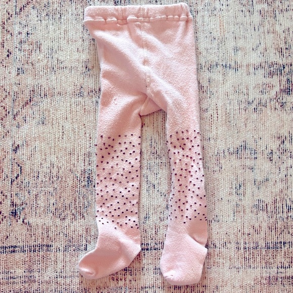 Pink Polka Dot Kids Tights 6-18 months - Picture 1 of 3
